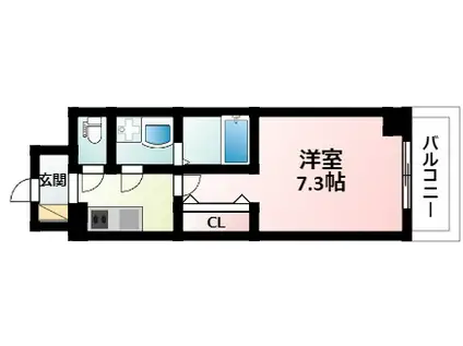 ファーストフィオーレ江坂グレイス(1K/7階)の間取り写真