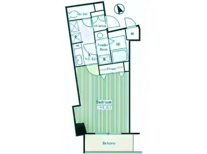 アヴァンセアイル羽田(1K/1階)の間取り写真