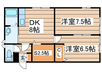 フラット・ロッジ(2SDK/1階)の間取り写真