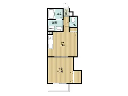 NAKAI秦野駅前(1DK/1階)の間取り写真