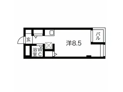 ル・ビラージュ日吉(ワンルーム/1階)の間取り写真