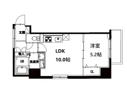 エム・グランヴィア駒形(1LDK/2階)の間取り写真