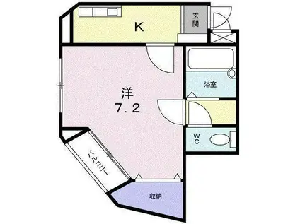 アネックス銀座(1K/3階)の間取り写真