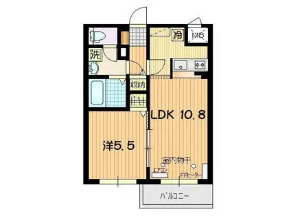 クライン・ファルケ(1LDK/5階)の間取り写真