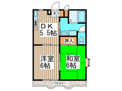 エリール大島台(2DK/3階)の間取り写真