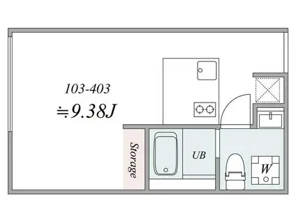 TRIAS511(1DK/4階)の間取り写真