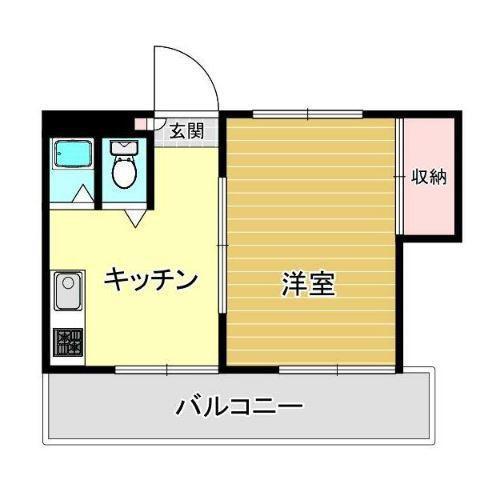 コーポA&A(1K/1階)の間取り写真