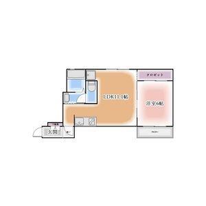 ラ・メゾン・K(1LDK/3階)の間取り写真