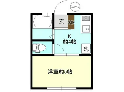 ストーンリバーハイツ(1K/1階)の間取り写真