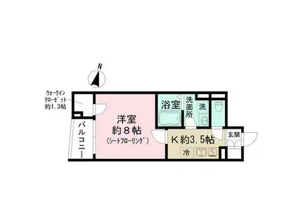 東京都練馬区上石神井南町計画(1K/2階)の間取り写真