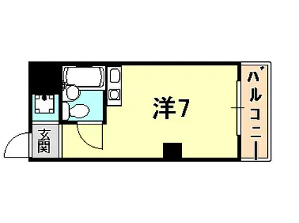 ラ・レジダンス・ド・エリール(ワンルーム/2階)の間取り写真