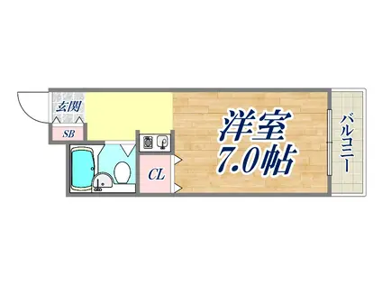 HORIBILDG(1K/3階)の間取り写真