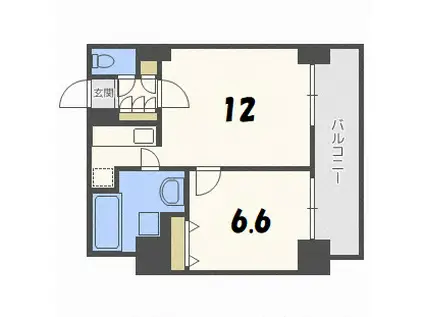 グランドタワー札幌(1LDK/28階)の間取り写真