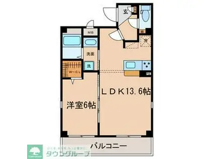 AXIS SAKAE V(1LDK/7階)の間取り写真