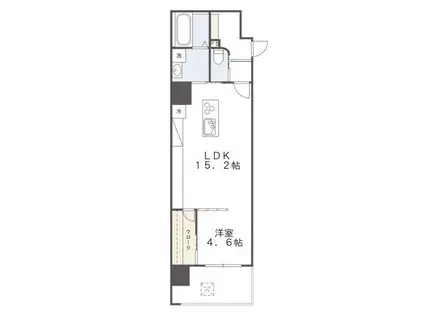 レジェンド黒崎(1LDK/5階)の間取り写真
