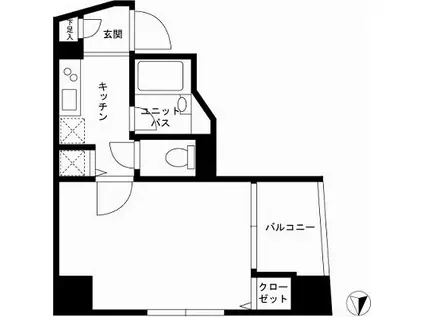 スカイコート神楽坂弐番館(1K/5階)の間取り写真