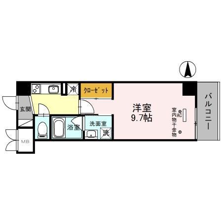 グランツコート御幣島(1K/1階)の間取り写真
