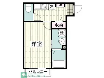 フルセイルさがみ野II(1K/3階)の間取り写真