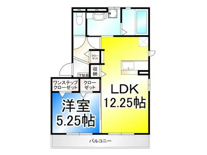 バン・ド・ソレイユ(1LDK/2階)の間取り写真