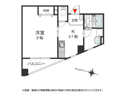 プロムナード(1K/2階)の間取り写真