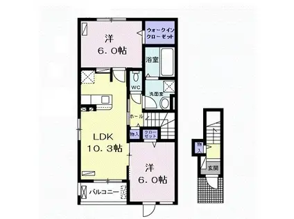 ヒューリックレジデンス千葉中央(1K/7階)の間取り写真