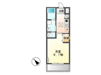 エンプレスII(1K/1階)の間取り写真