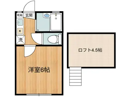 プリムローズ西荻(1K/2階)の間取り写真