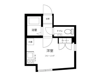 オーパスワン松庵(ワンルーム/1階)の間取り写真