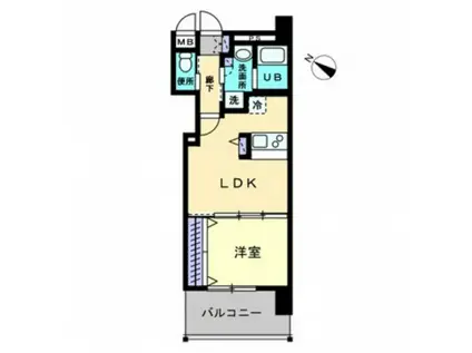 GRAN CREDO(1LDK/4階)の間取り写真