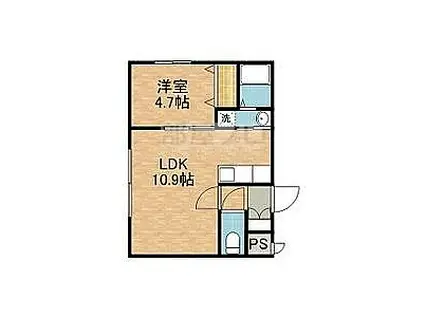 G DREAM(1LDK/3階)の間取り写真