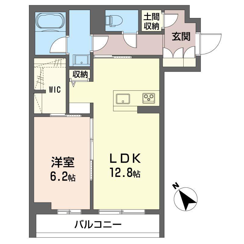 ロンサールステージ(1LDK/2階)の間取り写真