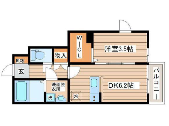 CLAR(1DK/1階)の間取り写真