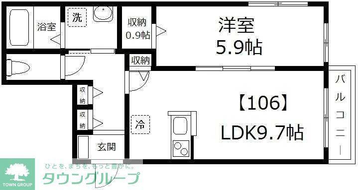 アルヴィータ壱番館(1LDK/1階)の間取り写真