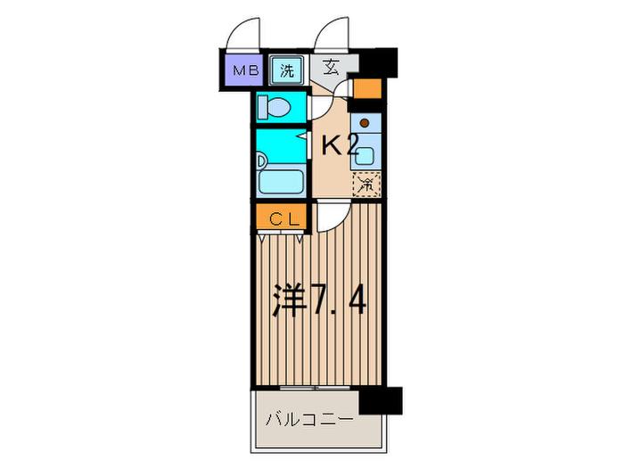 プルミエール梶ヶ谷(1K/3階)の間取り写真