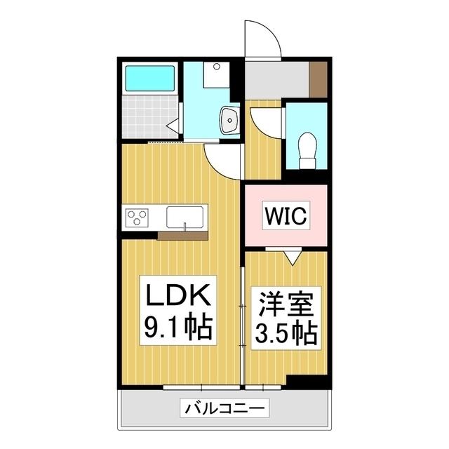 フェリシアパレス(1LDK/2階)の間取り写真