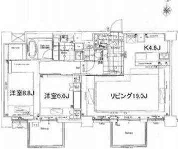 レクセル高田馬場(2LDK/10階)の間取り写真