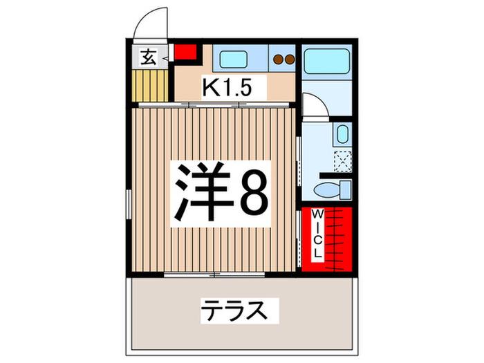 ロートシルト越谷(1K/2階)の間取り写真