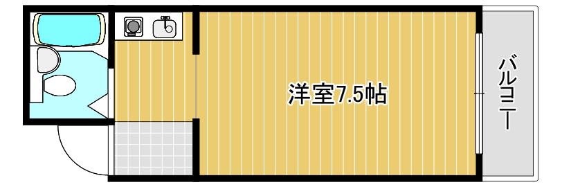 エスアイハイツ(ワンルーム/5階)の間取り写真