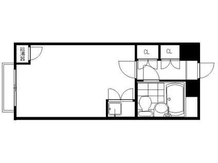 カルム赤坂(ワンルーム/3階)の間取り写真