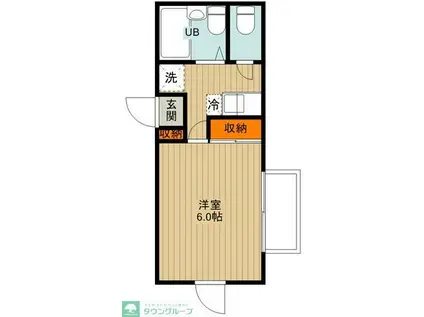 レオパレスプチベルク参番館(1K/2階)の間取り写真