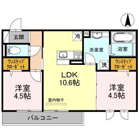 スペランサ(2LDK/3階)の間取り写真