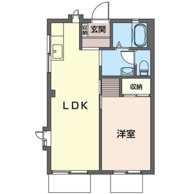 ハイツリーベント II(1LDK/1階)の間取り写真