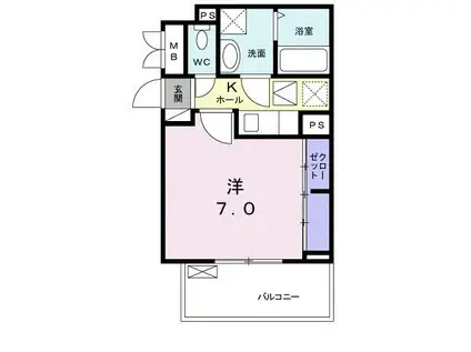 ブリアン グラース(1K/1階)の間取り写真
