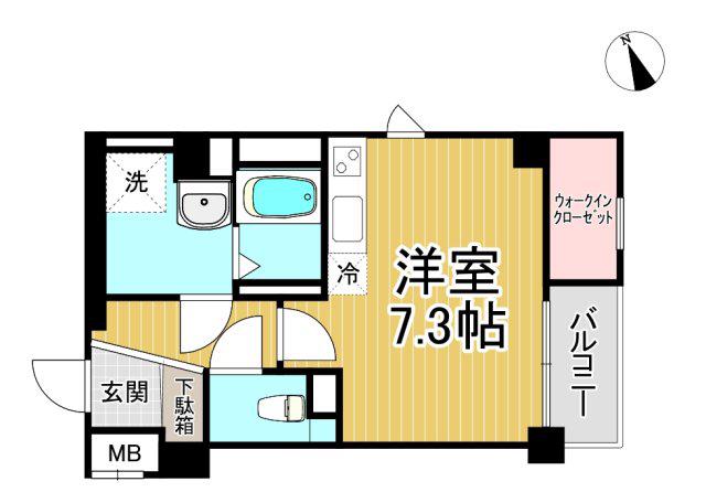 LIBER西宮(ワンルーム/4階)の間取り写真