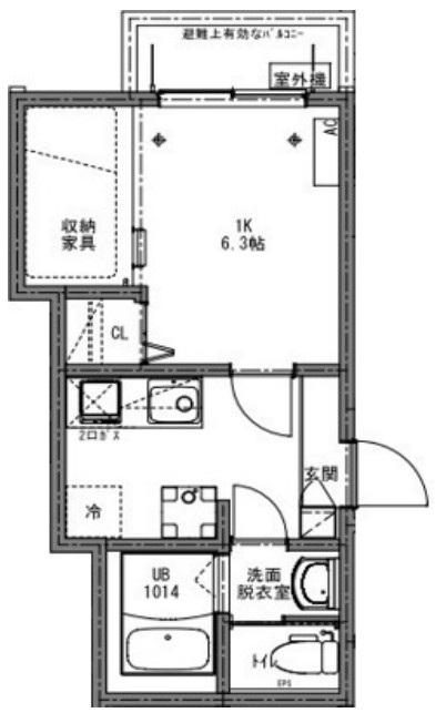 KEIAI RESIDENCE 西浦和(1K/2階)の間取り写真