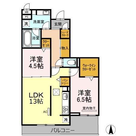 ガーデンテラス(2LDK/1階)の間取り写真