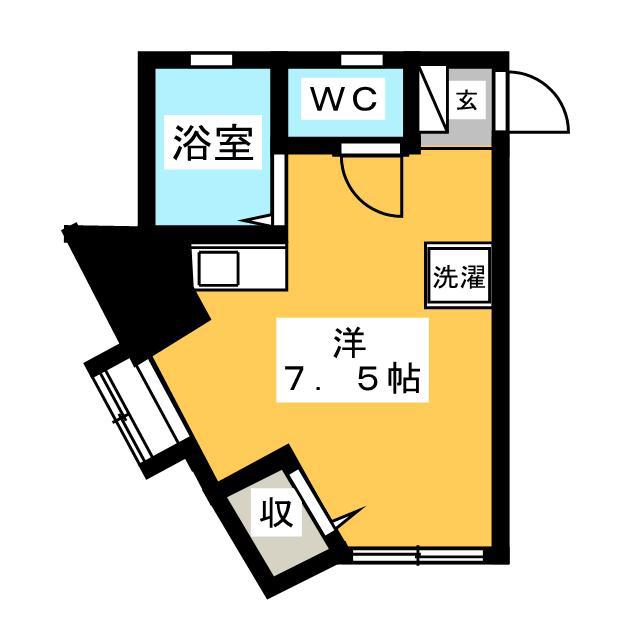 サンヴィレッジNK(ワンルーム/2階)の間取り写真