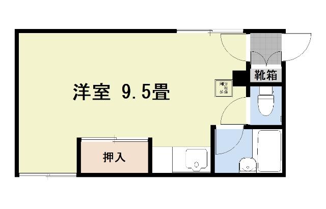 FUGA登別(ワンルーム/1階)の間取り写真