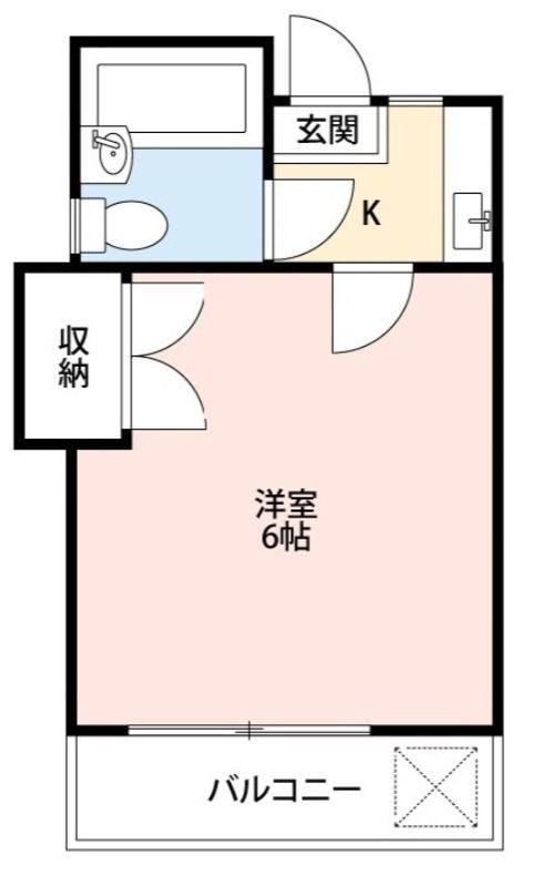 サンライズ京葉(1K/2階)の間取り写真