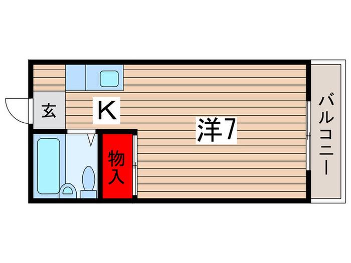 平和マンション(1K/1階)の間取り写真